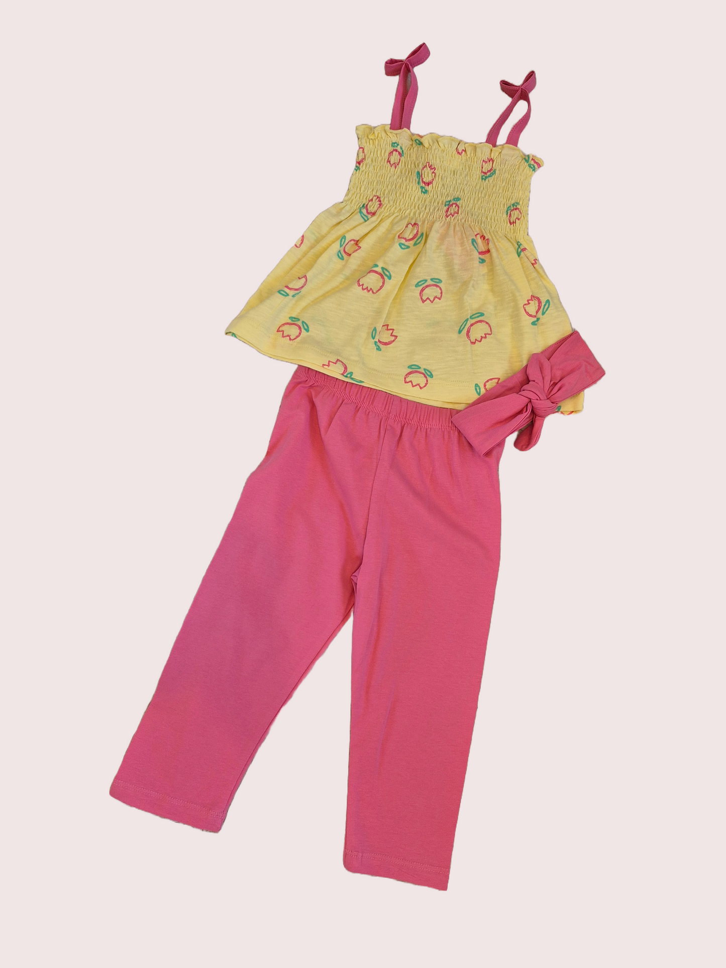 Pembe Askılı 3lü Takım 🌼(2-5 Yaş)