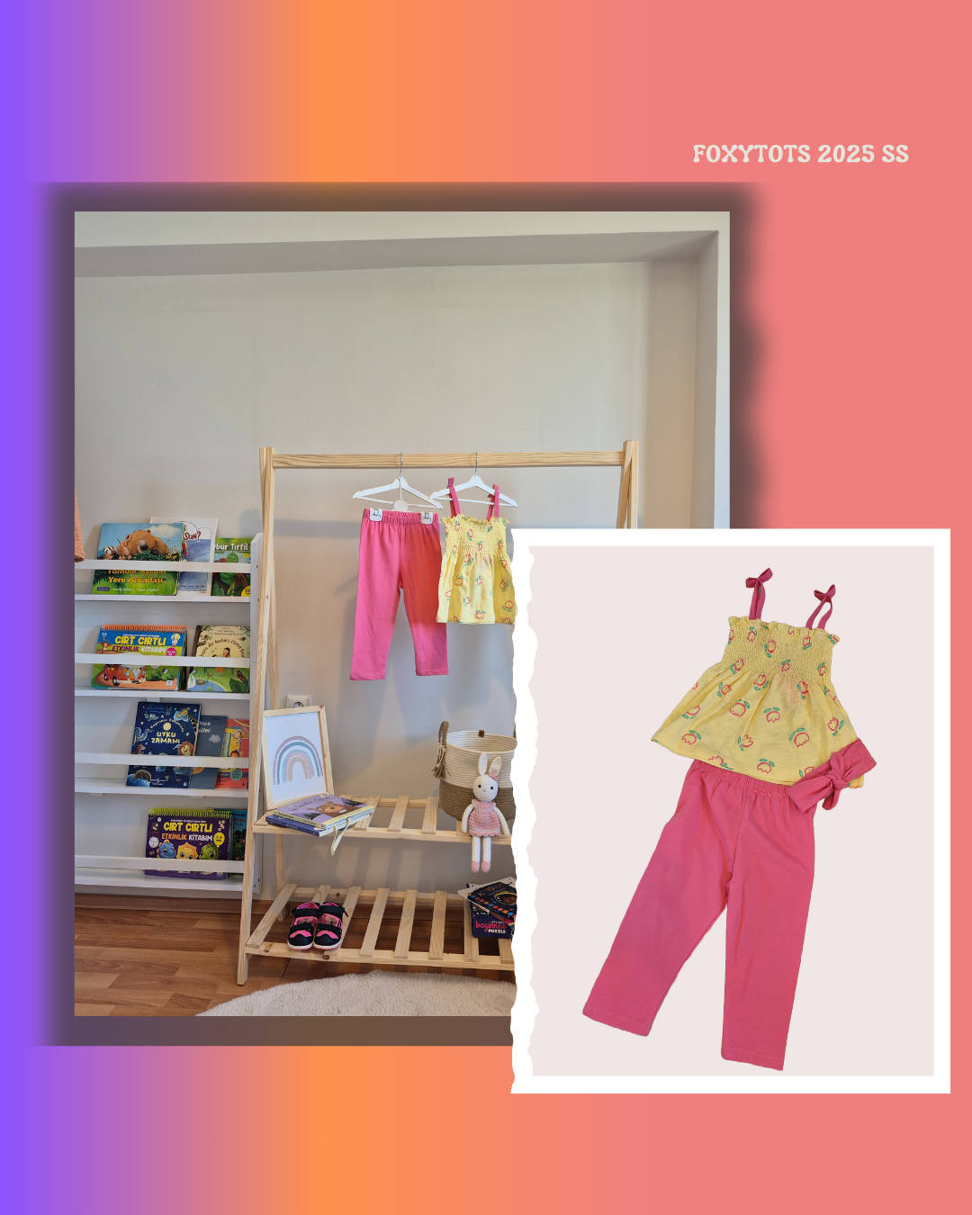 Pembe Askılı 3lü Takım 🌼(2-5 Yaş)