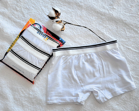 3lü Beyaz Boxer Set